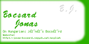 bocsard jonas business card